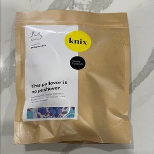 Knix LuxeLift Pullover Bra size L+ pattern painted bloom